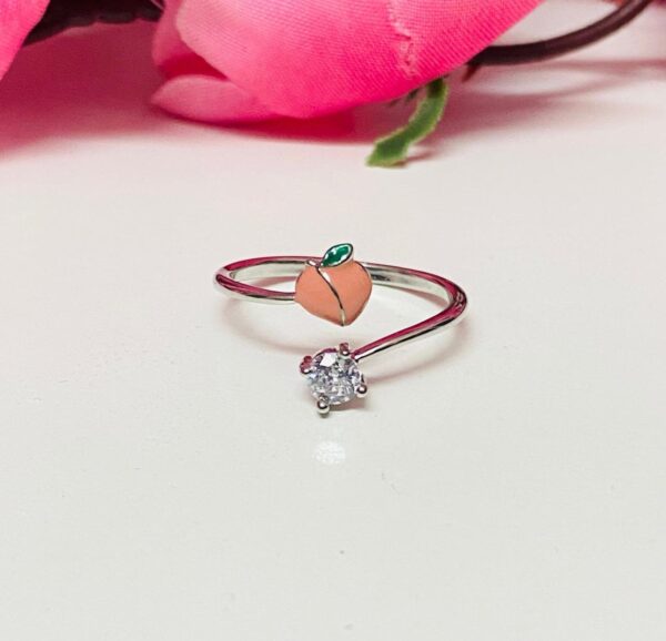peach adjustable ring